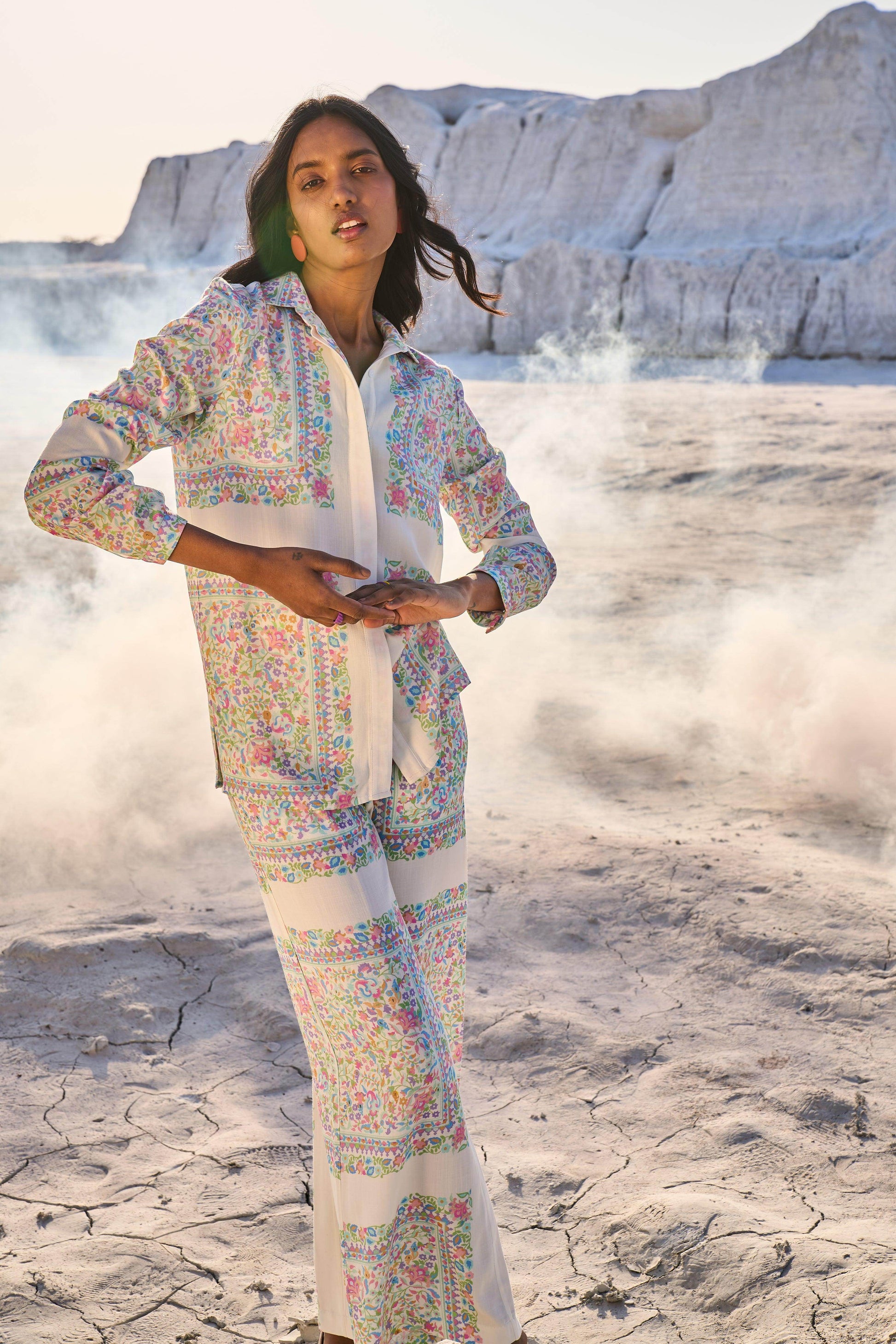 PASTEL SHAWL PRINT SHIRT - dash and dot