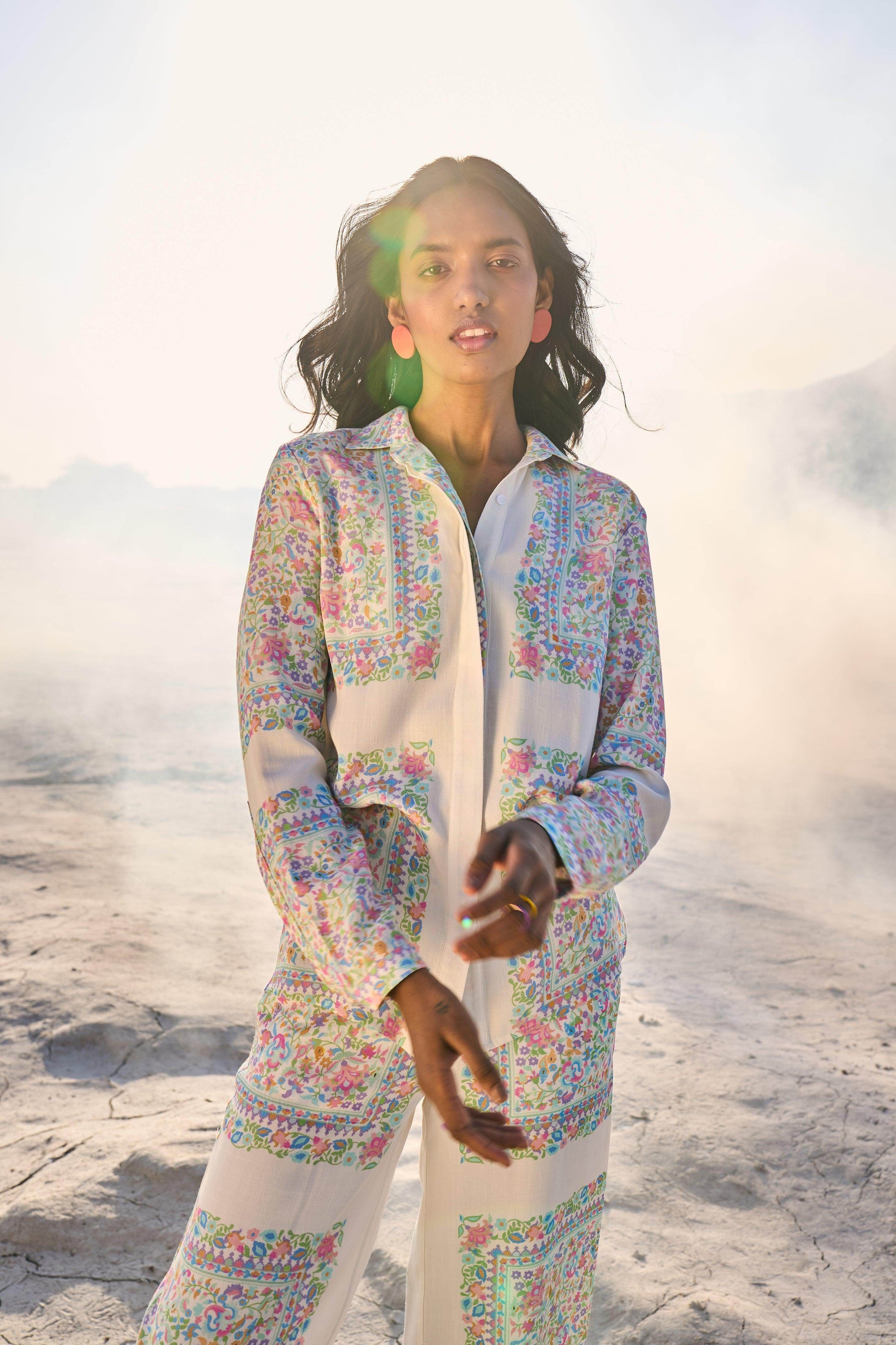 PASTEL SHAWL PRINT PANT - dash and dot