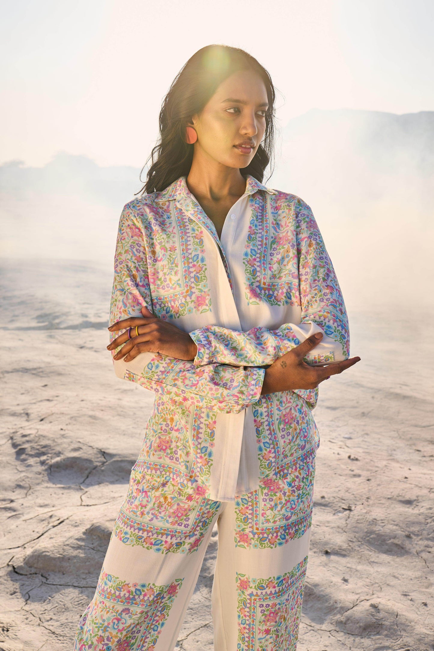 PASTEL SHAWL PRINT SHIRT - dash and dot