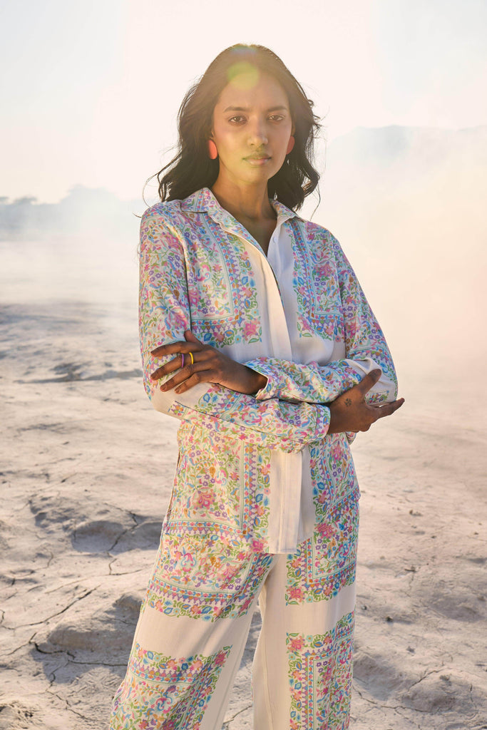 PASTEL SHAWL PRINT PANT - dash and dot dash and dot