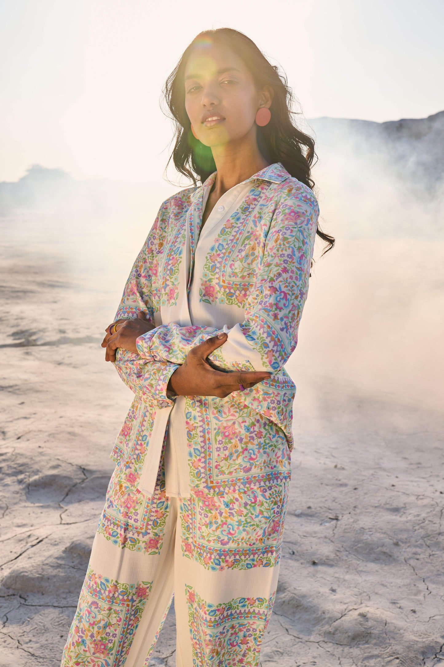 PASTEL SHAWL PRINT SHIRT - dash and dot