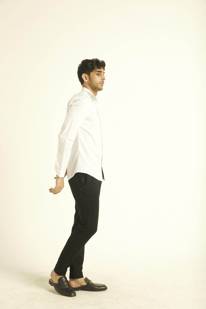 STUD COLLAR SHIRT - dash and dot dash and dot