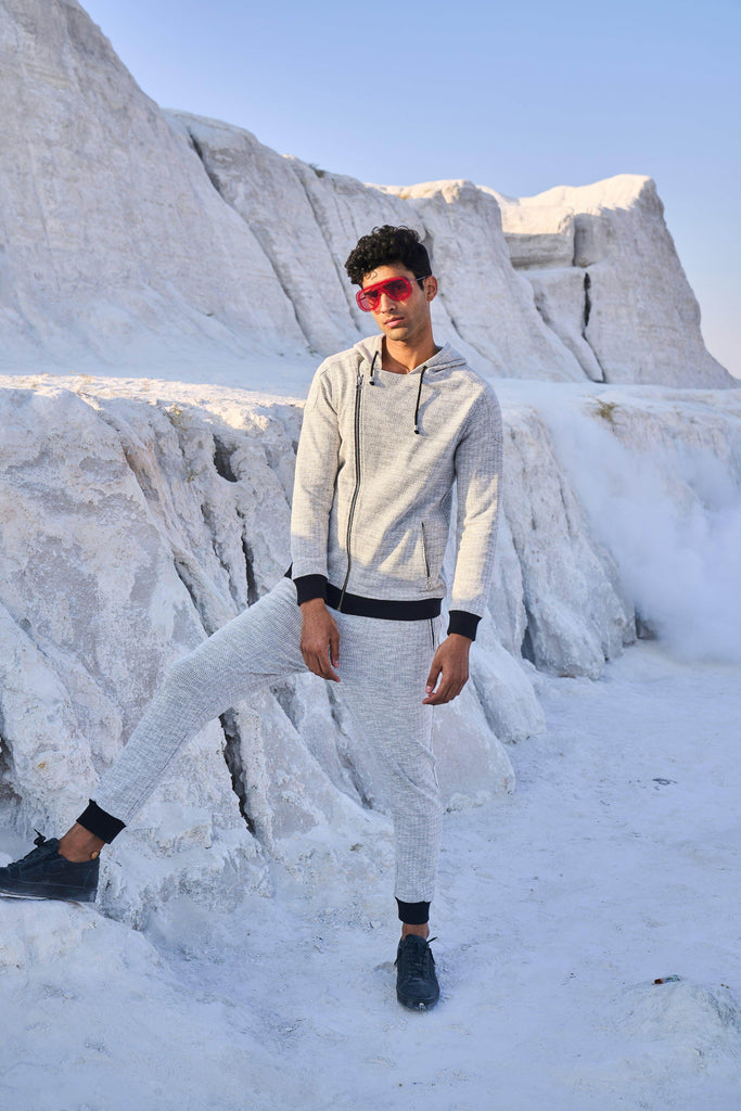 SLANT ZIP HOODIE - dash and dot dash and dot