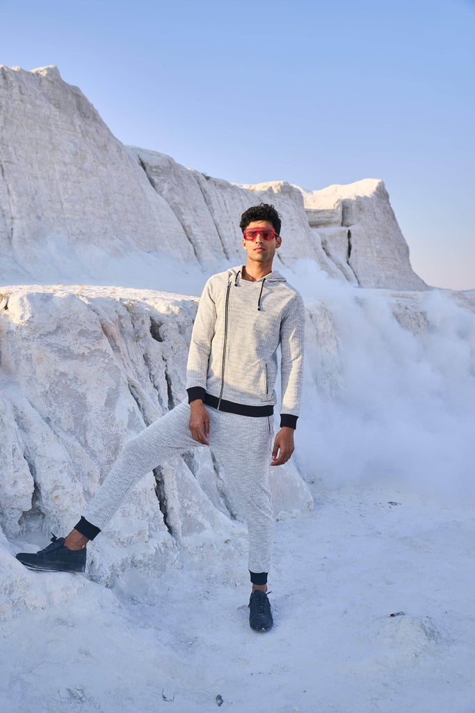 SLANT ZIP HOODIE - dash and dot dash and dot