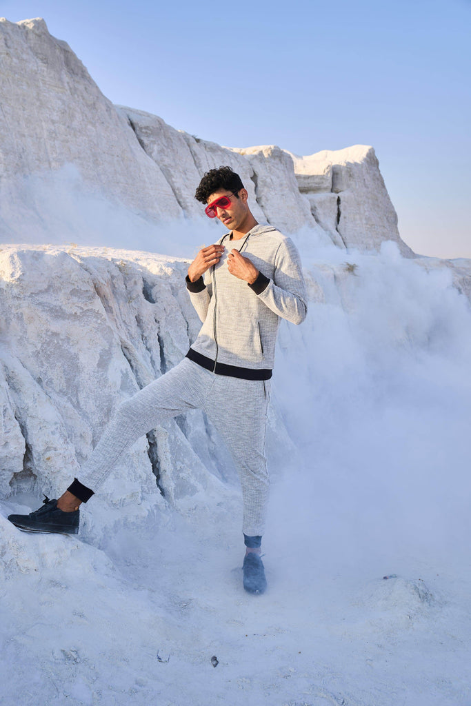 SLANT ZIP HOODIE - dash and dot dash and dot