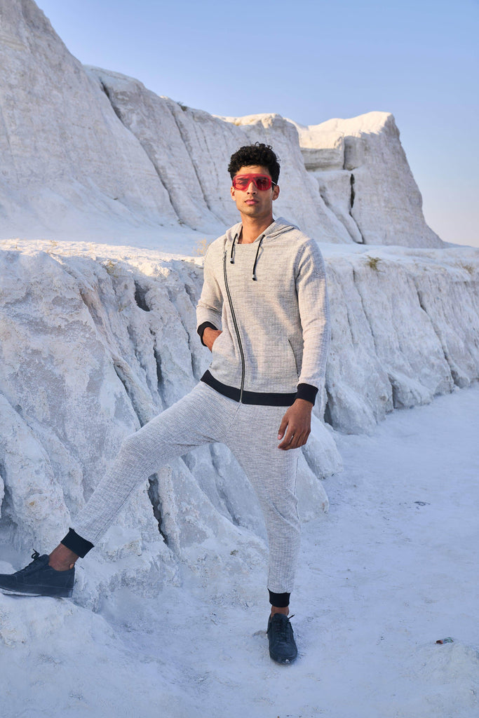 SLANT ZIP HOODIE - dash and dot dash and dot