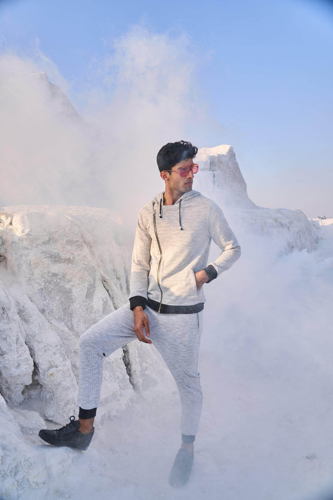 SLANT ZIP HOODIE - dash and dot dash and dot