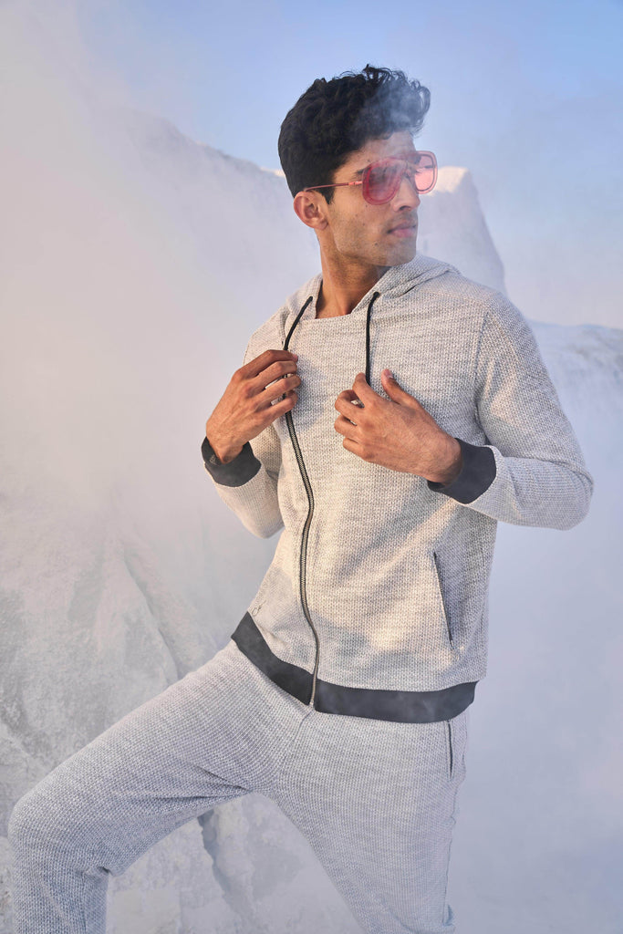 SLANT ZIP HOODIE - dash and dot dash and dot