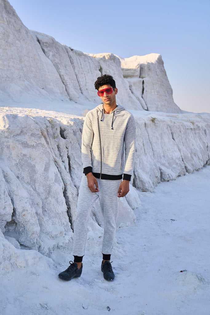 SLANT ZIP HOODIE - dash and dot dash and dot