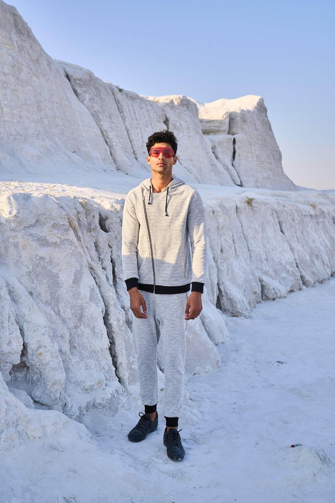 SLANT ZIP HOODIE - dash and dot dash and dot