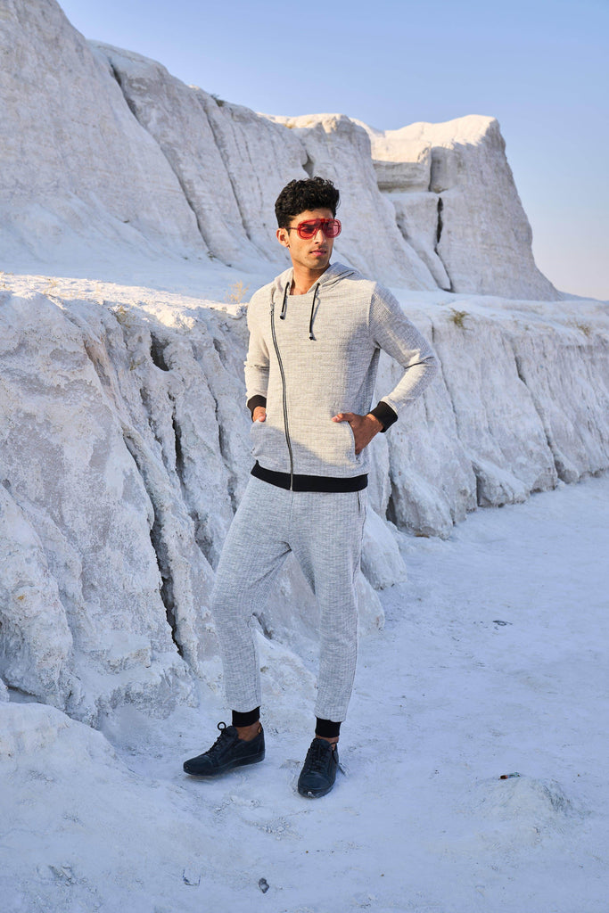 SLANT ZIP HOODIE - dash and dot dash and dot