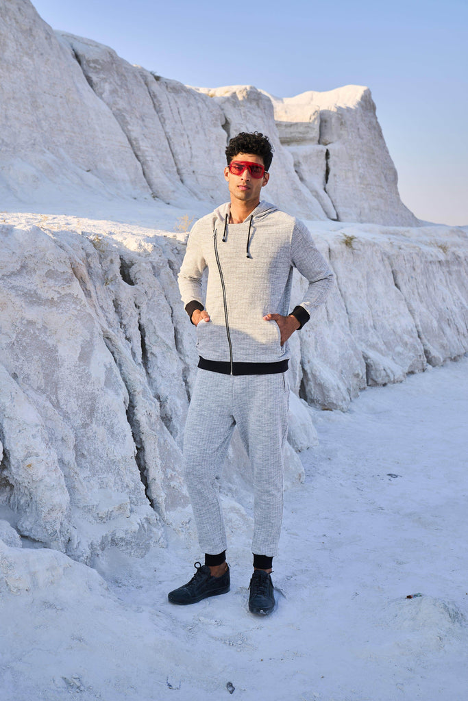 SLANT ZIP HOODIE - dash and dot dash and dot