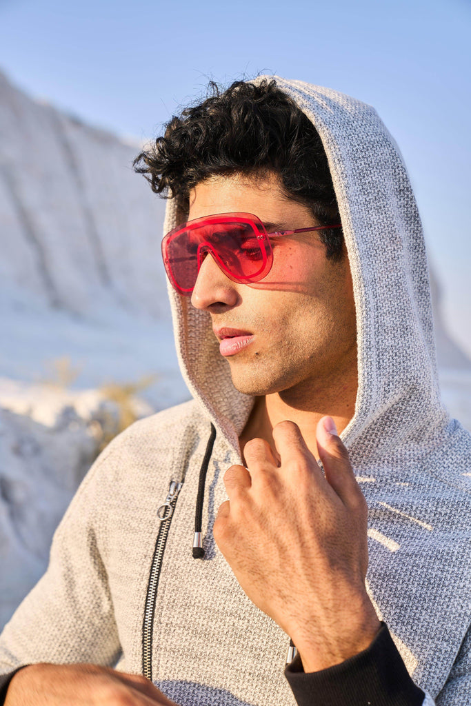 SLANT ZIP HOODIE - dash and dot dash and dot