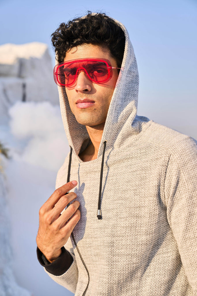 SLANT ZIP HOODIE - dash and dot dash and dot