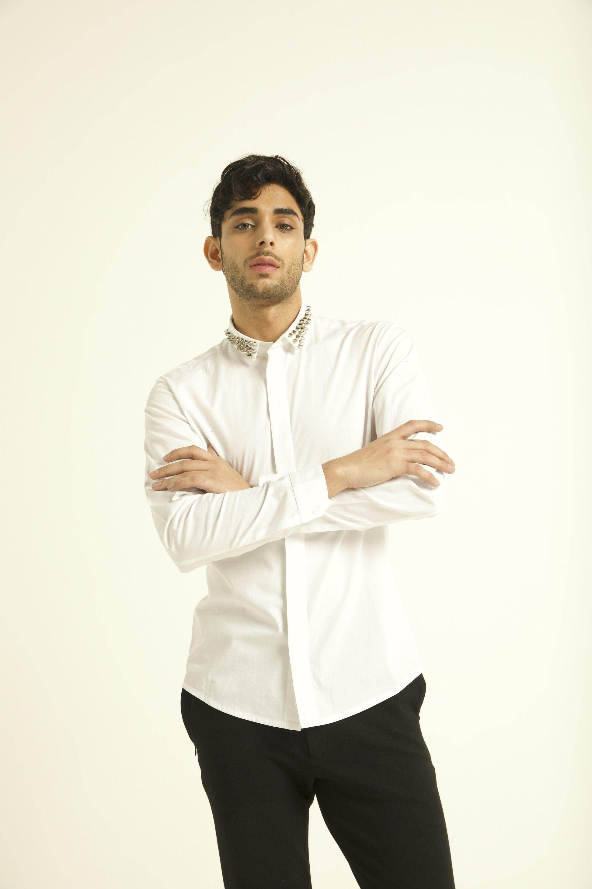 STUD COLLAR SHIRT - dash and dot