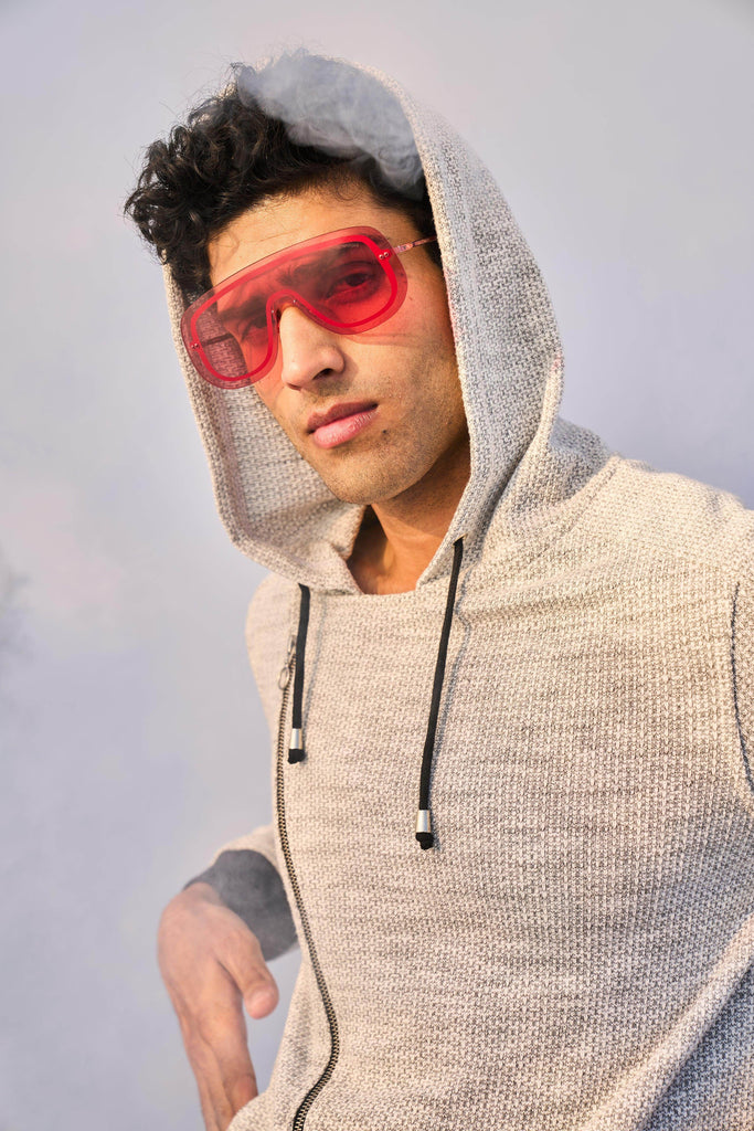 SLANT ZIP HOODIE - dash and dot dash and dot