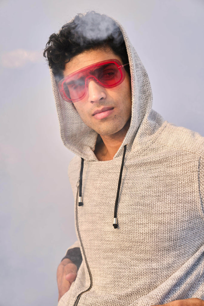 SLANT ZIP HOODIE - dash and dot dash and dot