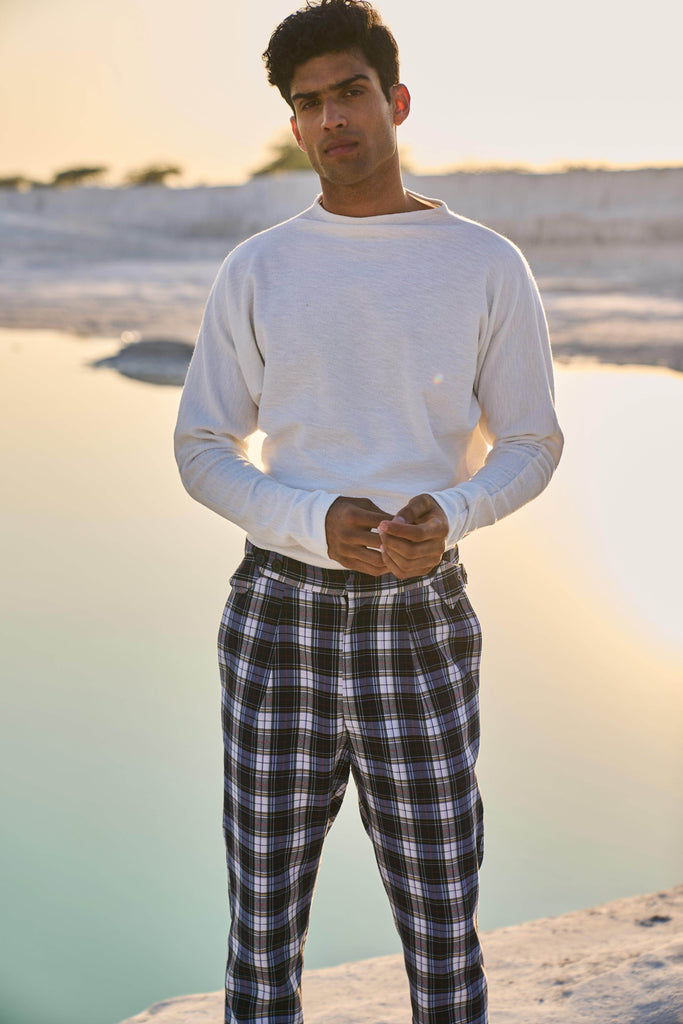 CHECKED VICTORIAN BUCKLE PANT - dash and dot dash and dot