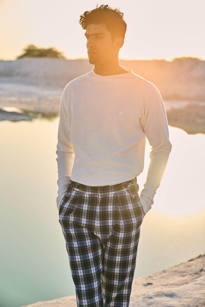 CHECKED VICTORIAN BUCKLE PANT - dash and dot dash and dot