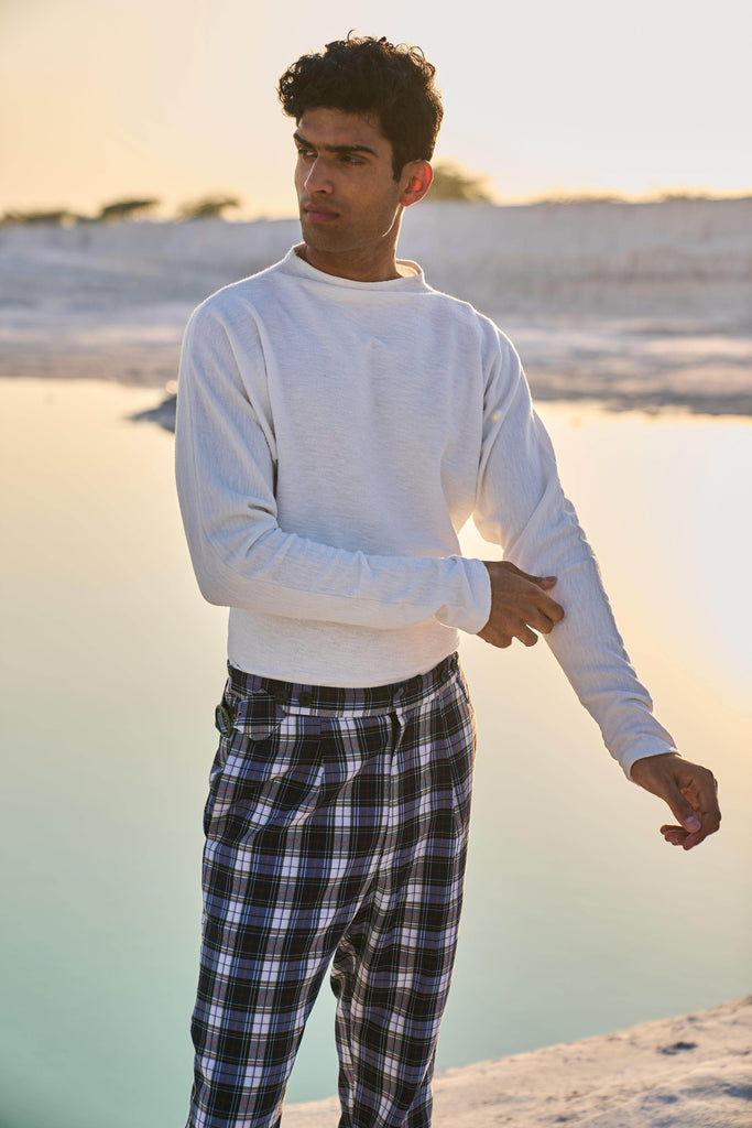 CHECKED VICTORIAN BUCKLE PANT - dash and dot dash and dot