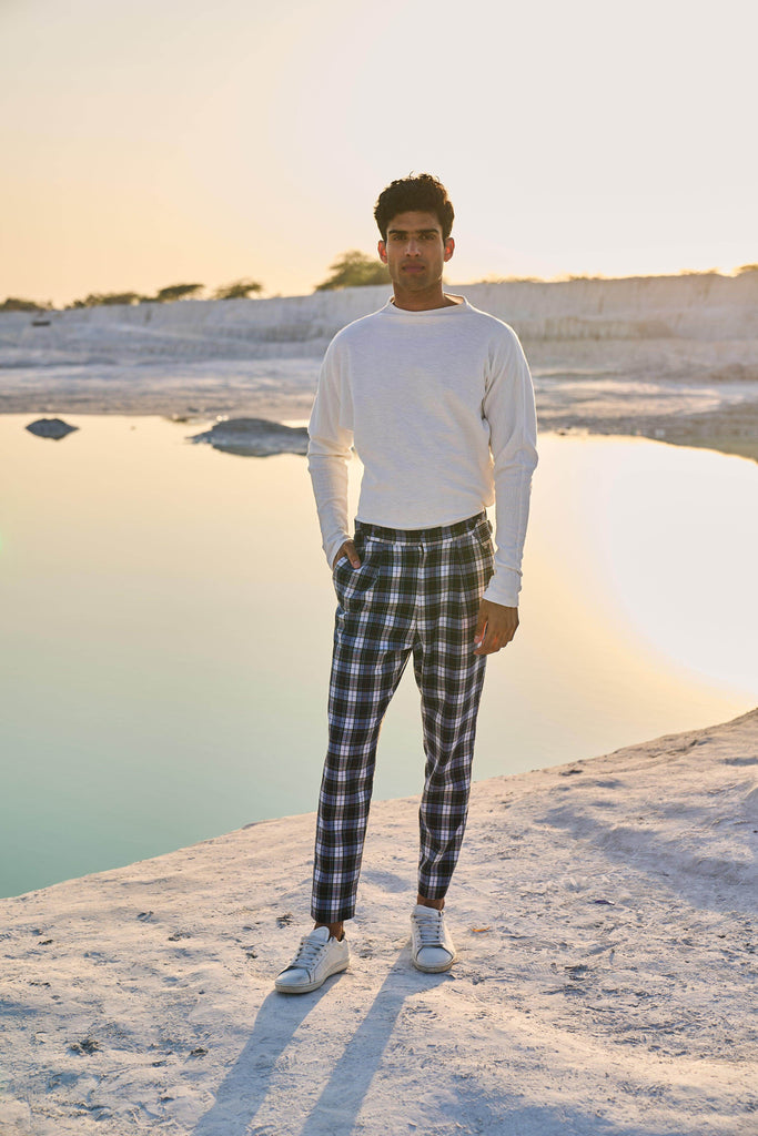 CHECKED VICTORIAN BUCKLE PANT - dash and dot dash and dot