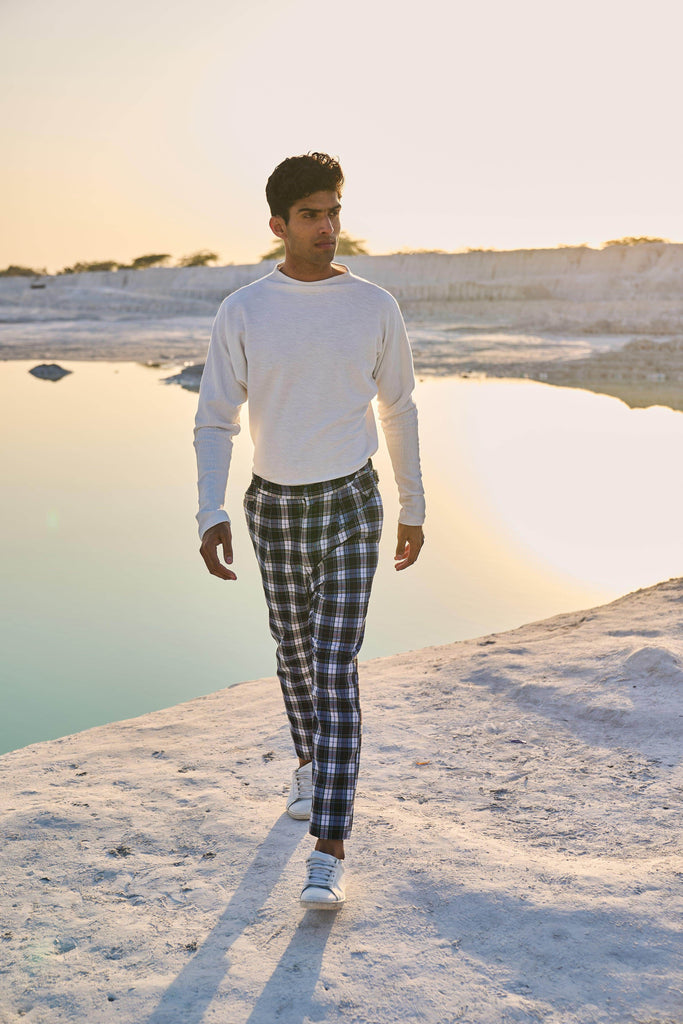 CHECKED VICTORIAN BUCKLE PANT - dash and dot dash and dot