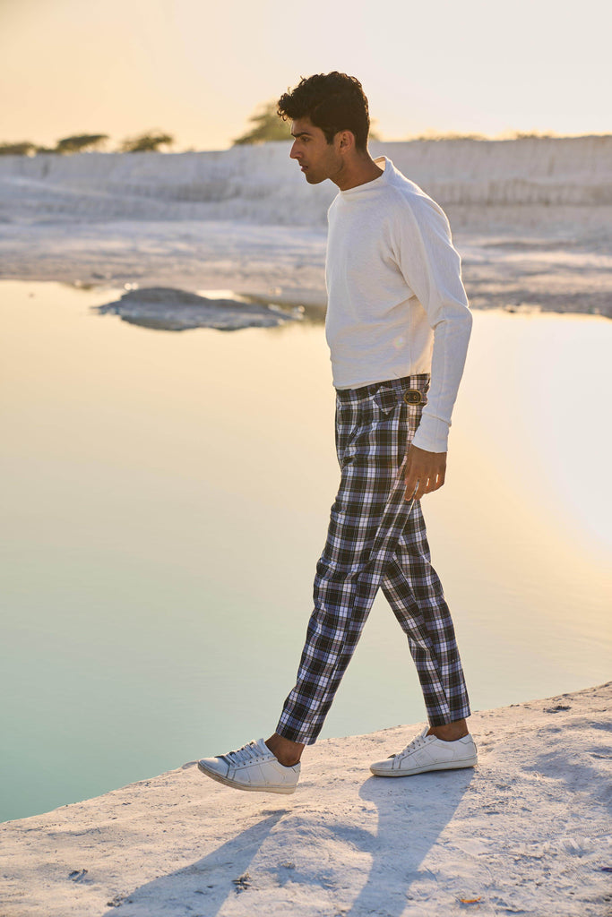 CHECKED VICTORIAN BUCKLE PANT - dash and dot dash and dot