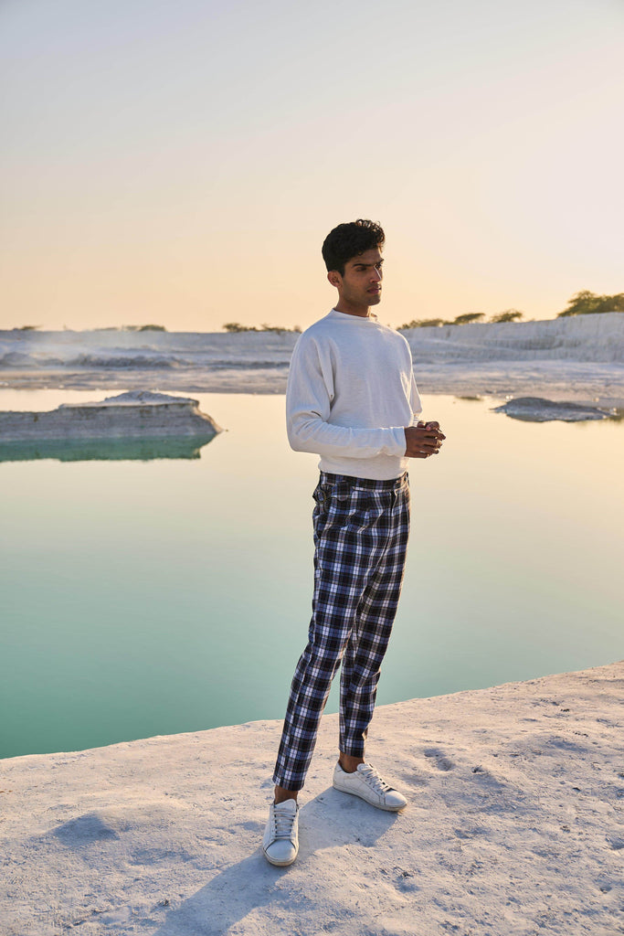 CHECKED VICTORIAN BUCKLE PANT - dash and dot dash and dot