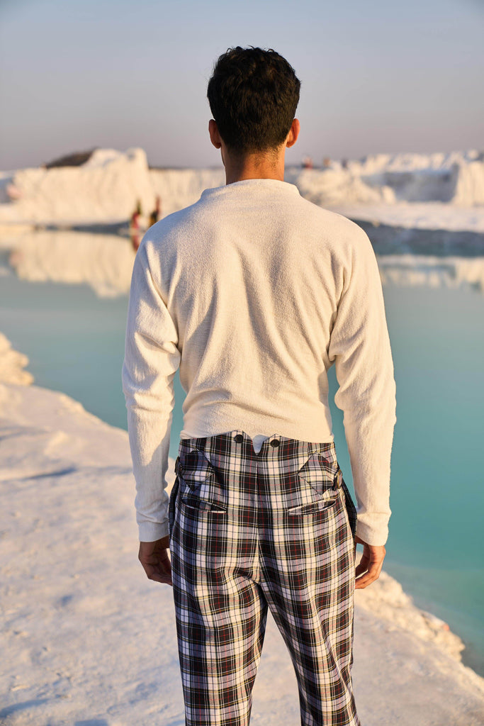 CHECKED VICTORIAN BUCKLE PANT - dash and dot dash and dot