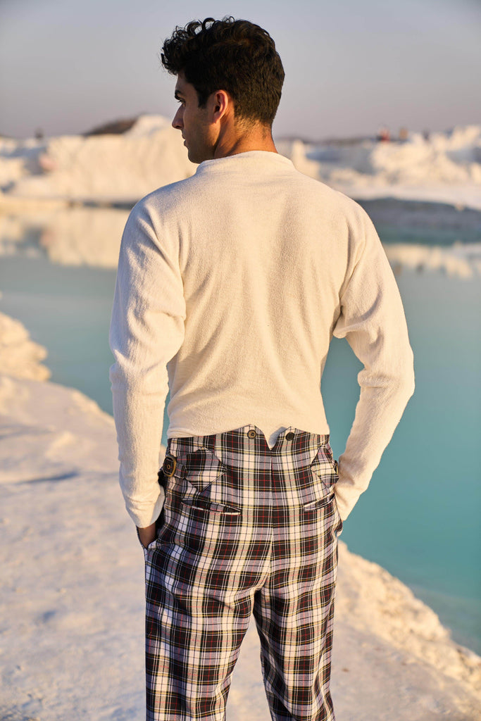 CHECKED VICTORIAN BUCKLE PANT - dash and dot dash and dot