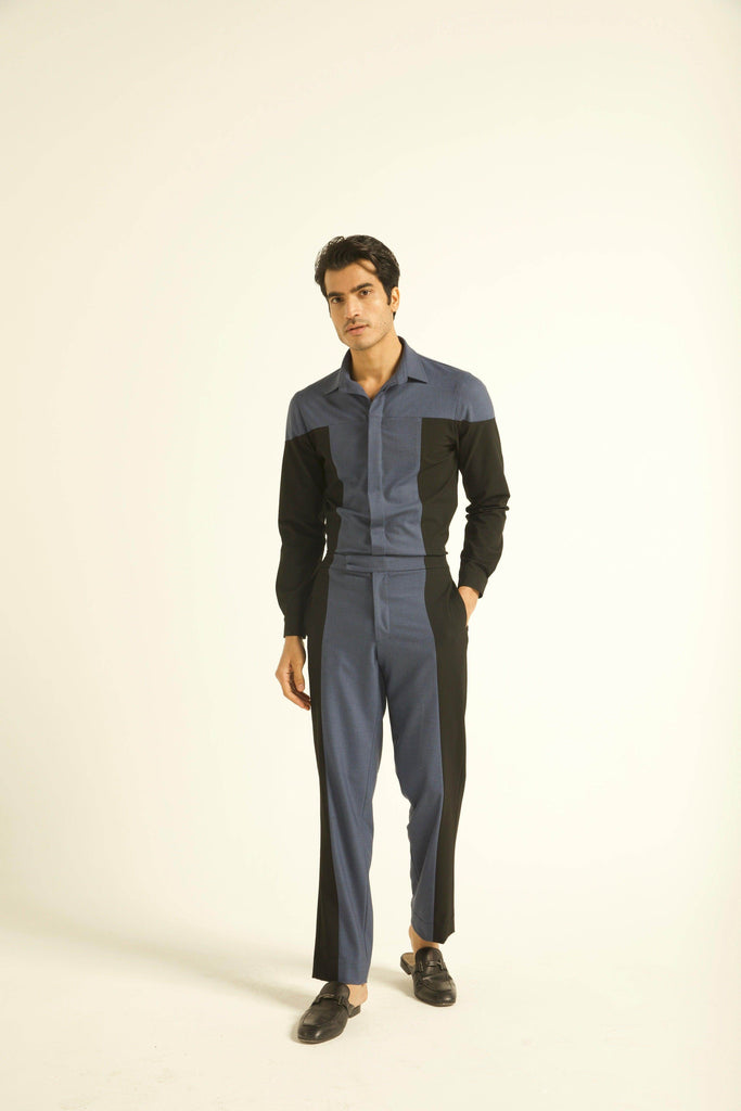 BLUE/BLACK COLOUR BLOCK SET - dash and dot dash and dot