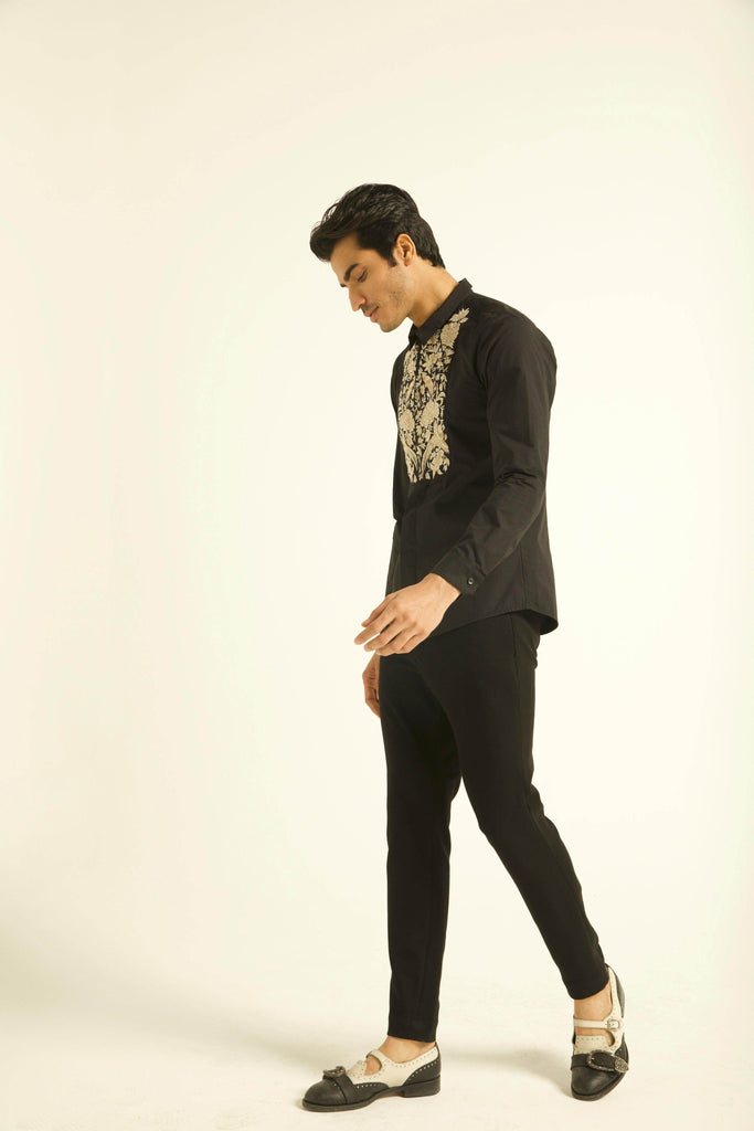 EMBROIDERED BIB SHIRT - dash and dot dash and dot