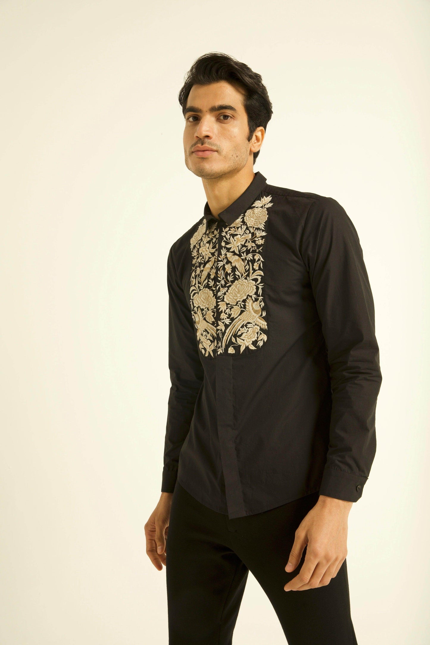 EMBROIDERED BIB SHIRT - dash and dot