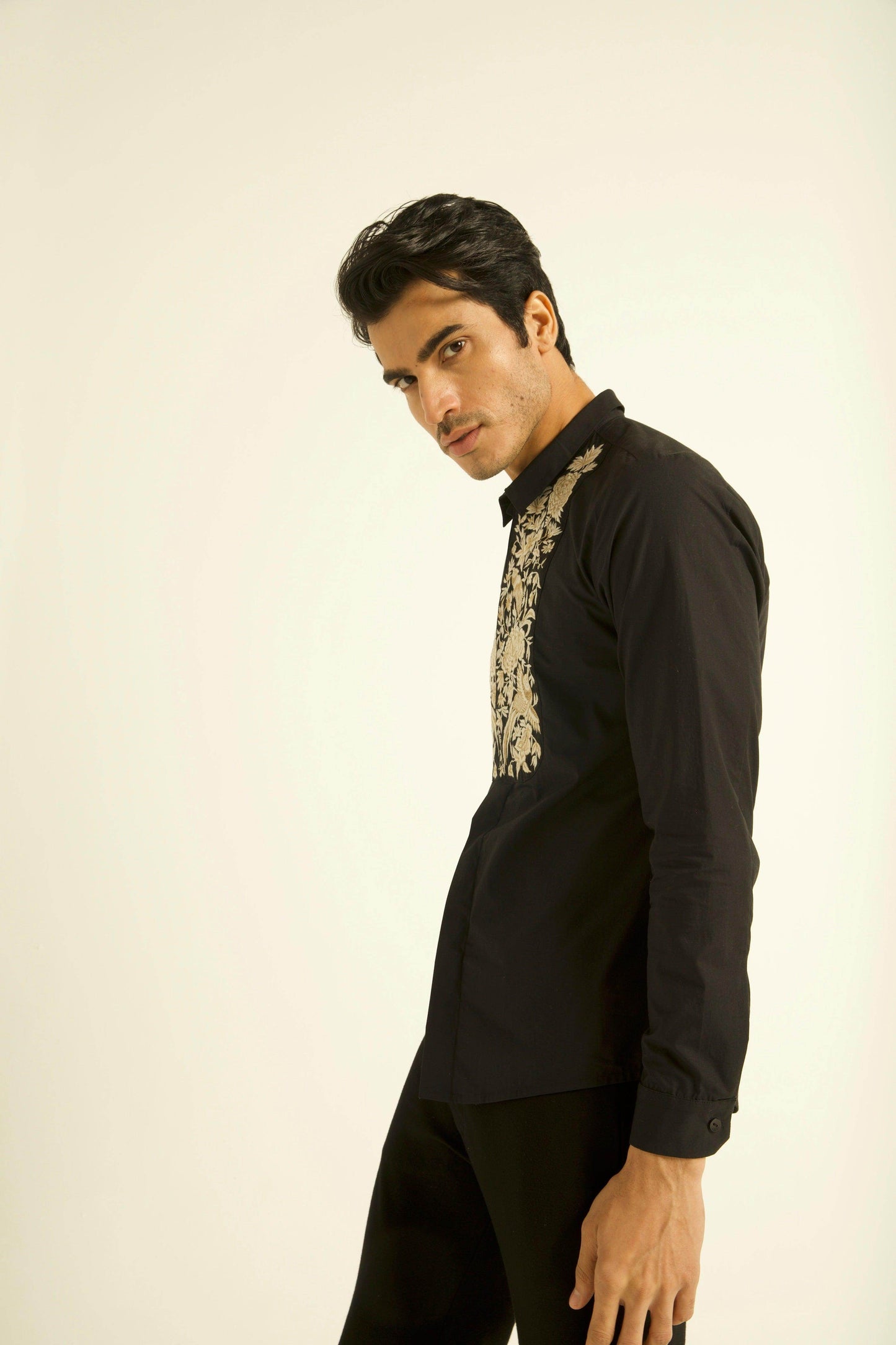 EMBROIDERED BIB SHIRT - dash and dot