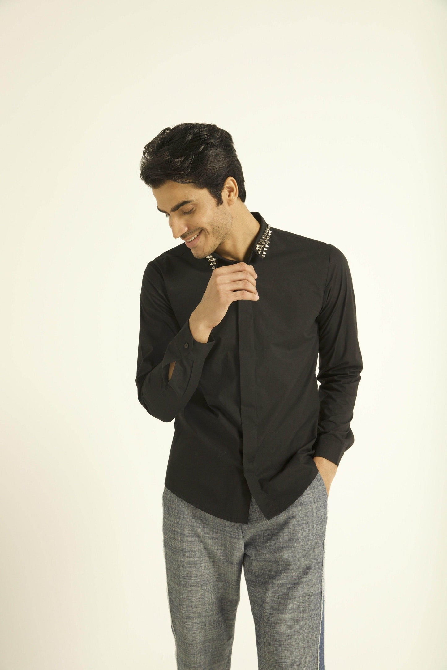 STUD COLLAR SHIRT - dash and dot