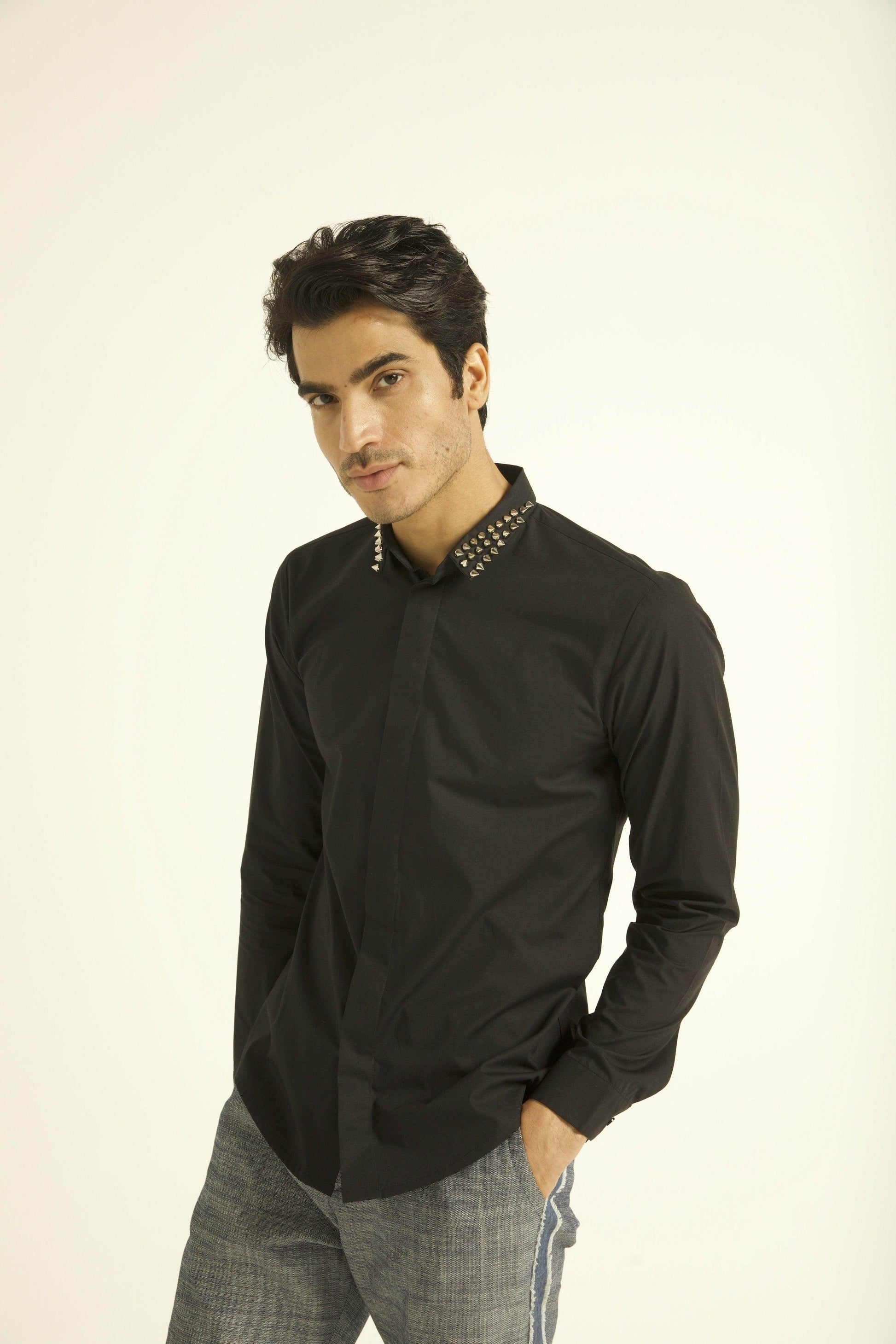 STUD COLLAR SHIRT - dash and dot