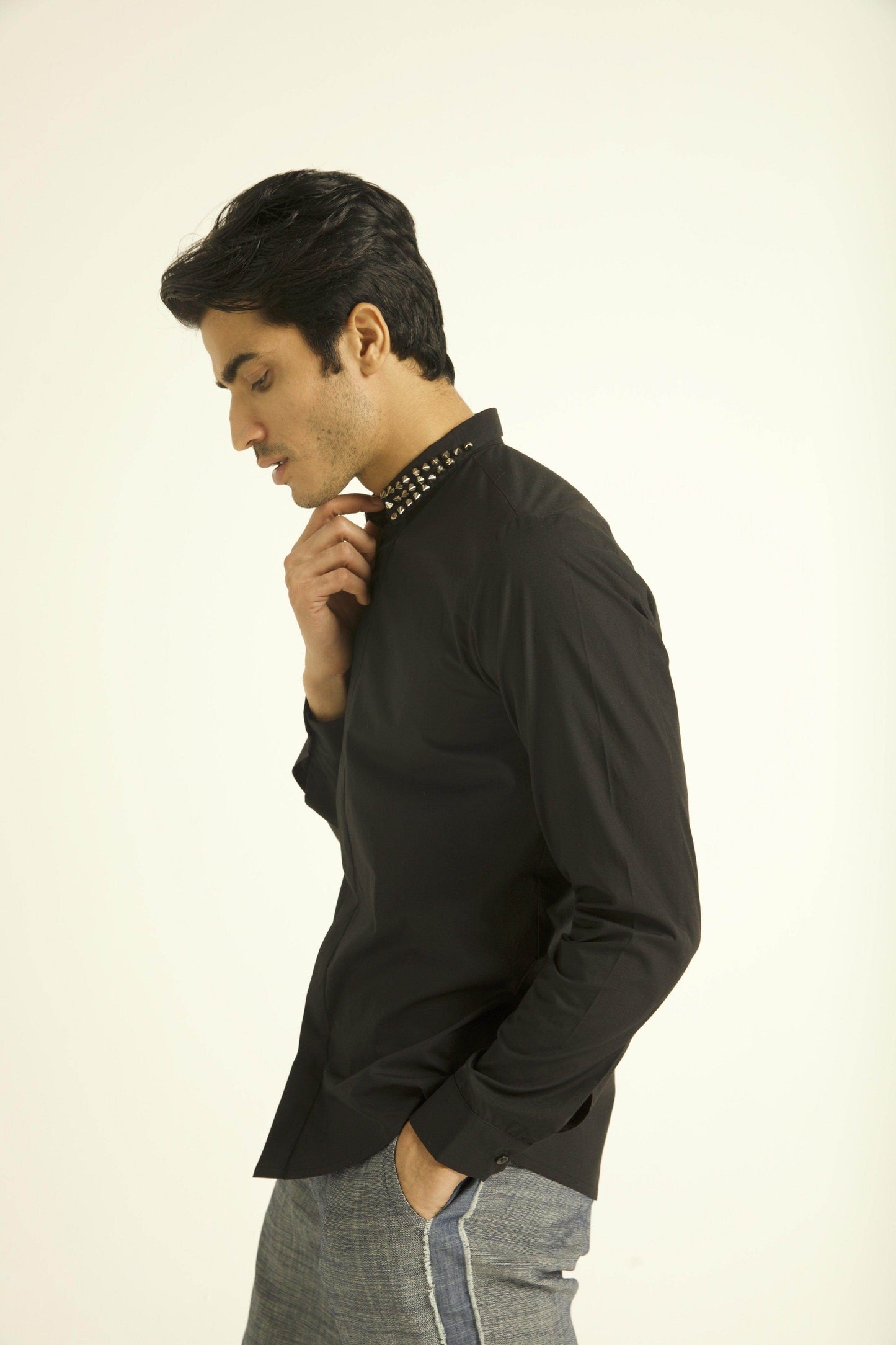 STUD COLLAR SHIRT - dash and dot