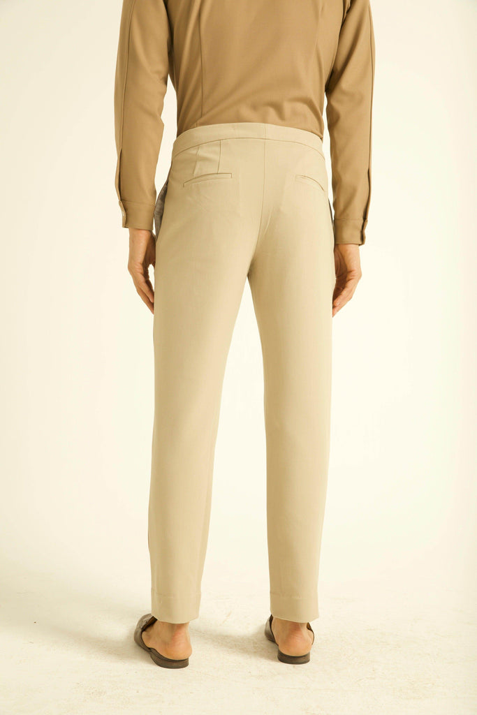 BEIGE TUXEDO PANT - dash and dot dash and dot