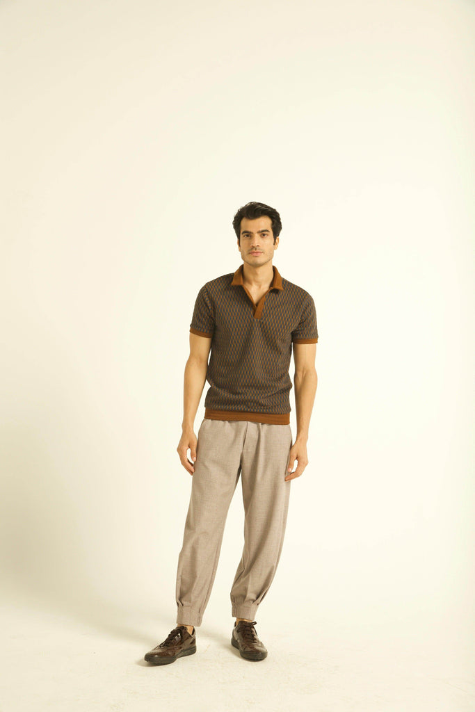 JACQUARD POLO - dash and dot dash and dot