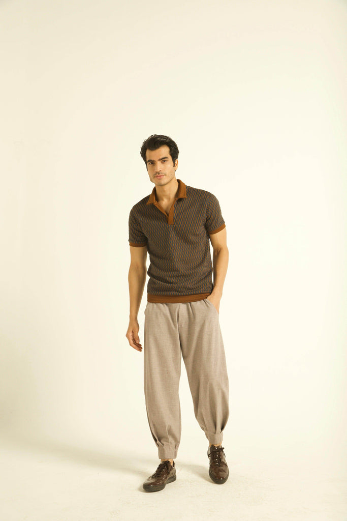 JACQUARD POLO - dash and dot dash and dot