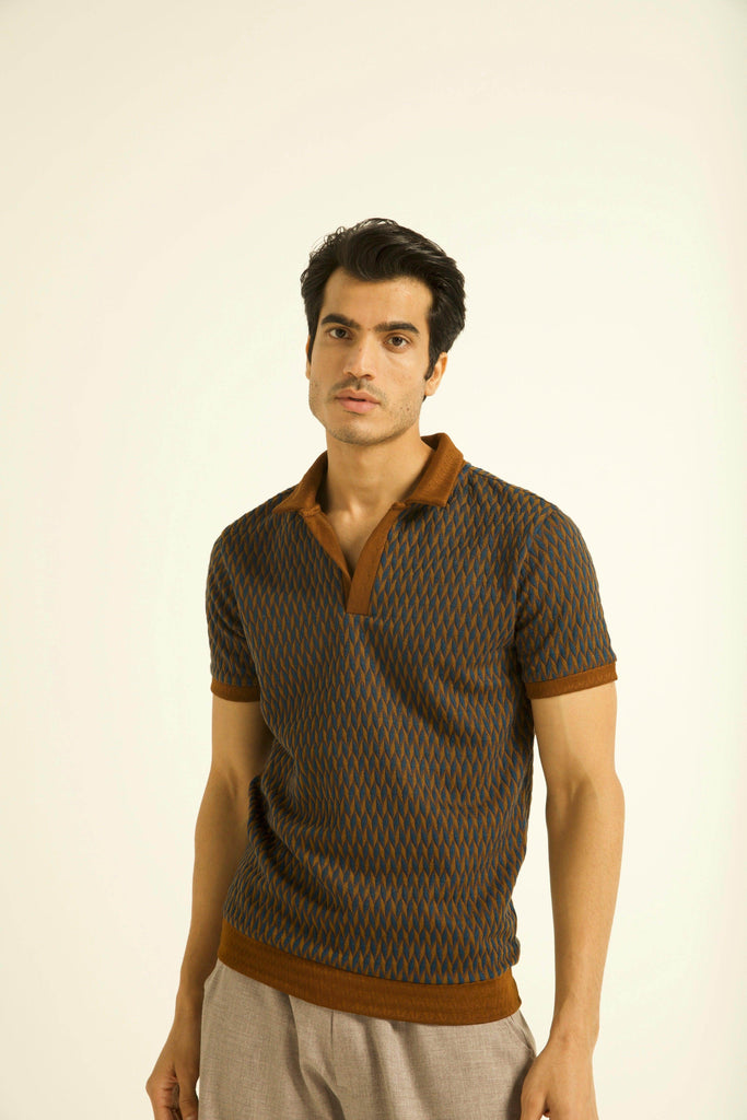 JACQUARD POLO - dash and dot dash and dot