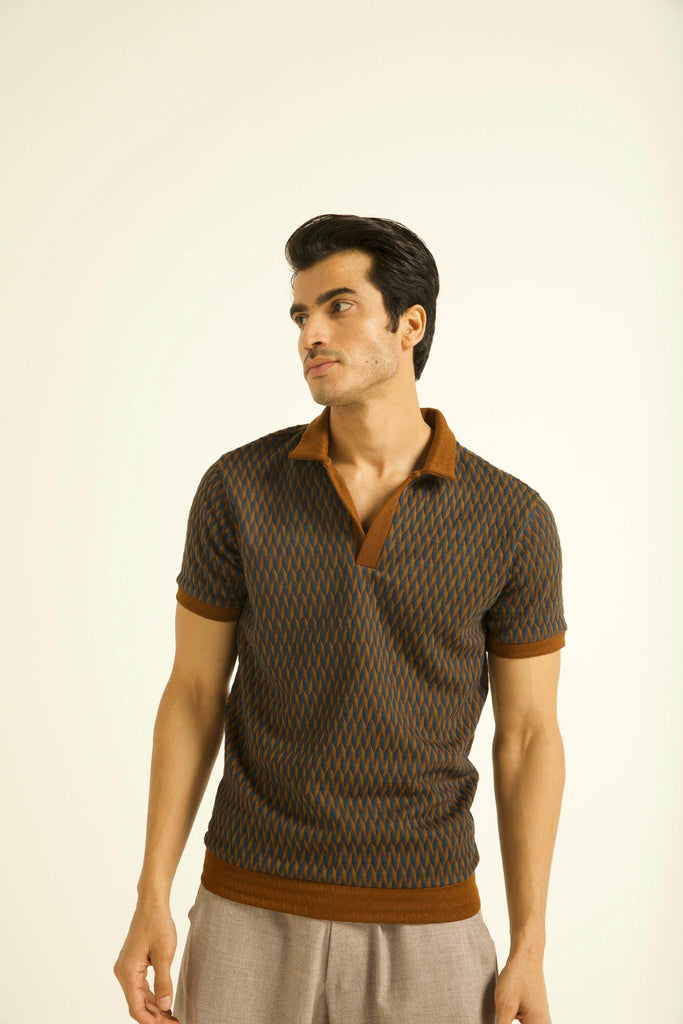 JACQUARD POLO - dash and dot dash and dot