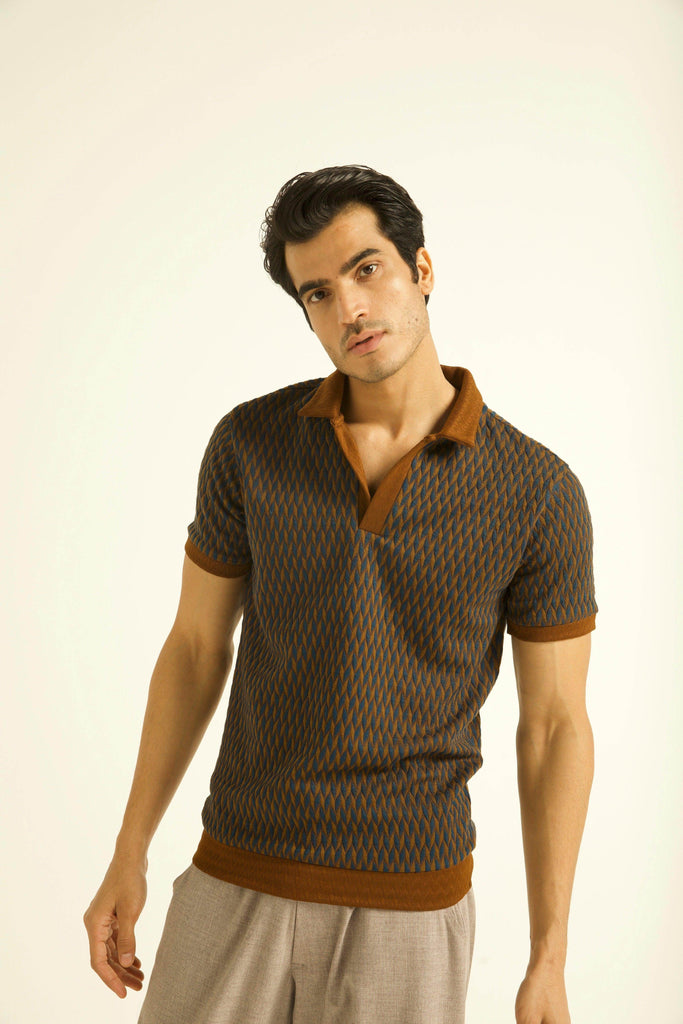 JACQUARD POLO - dash and dot dash and dot