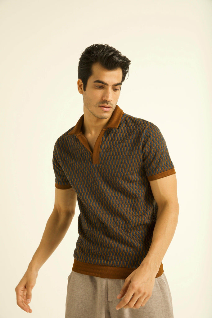 JACQUARD POLO - dash and dot dash and dot