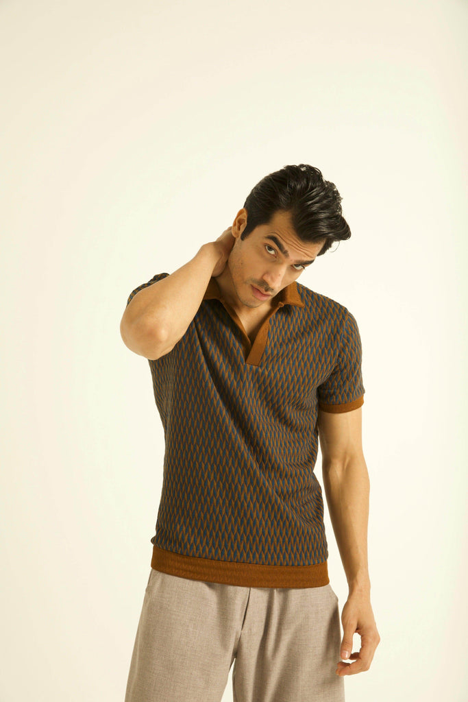 JACQUARD POLO - dash and dot dash and dot