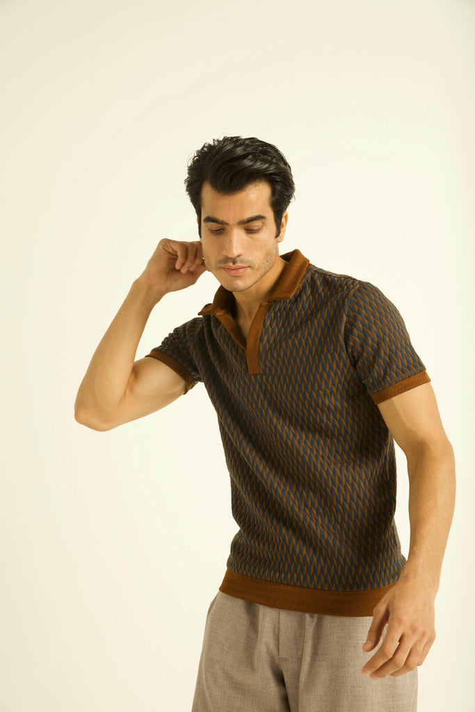 JACQUARD POLO - dash and dot dash and dot