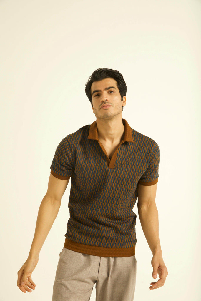 JACQUARD POLO - dash and dot dash and dot