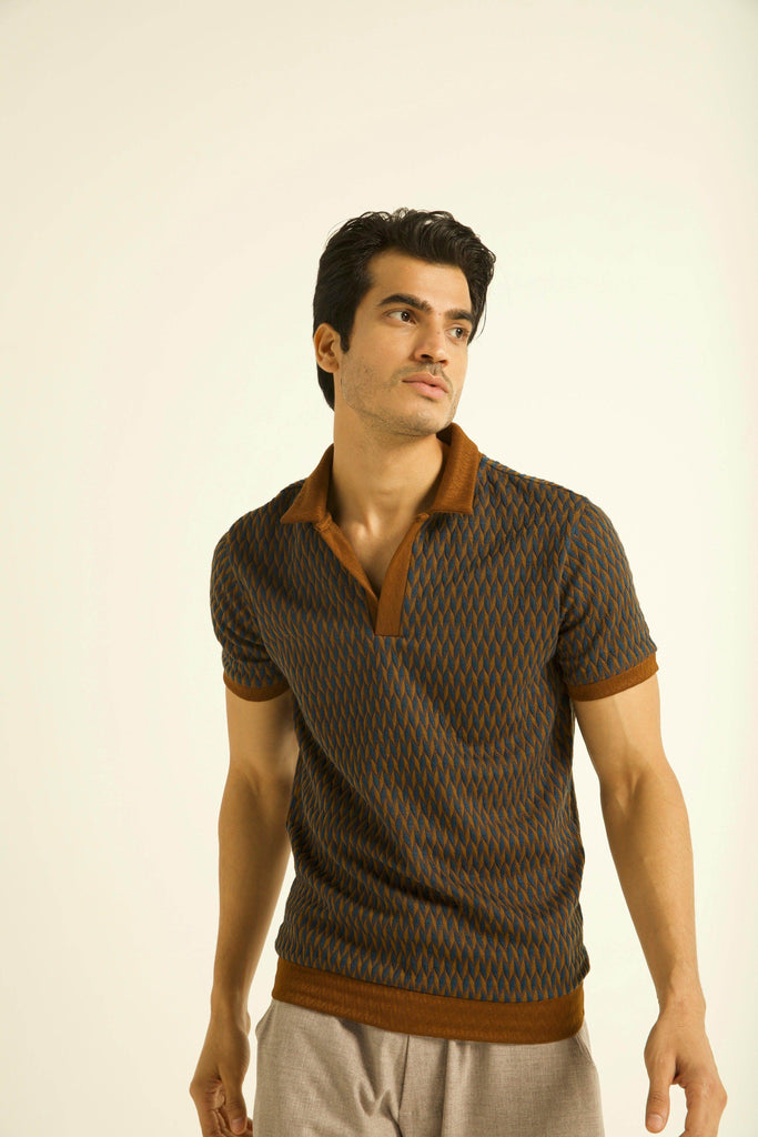 JACQUARD POLO - dash and dot dash and dot