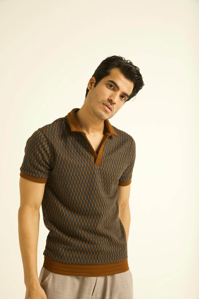 JACQUARD POLO - dash and dot dash and dot