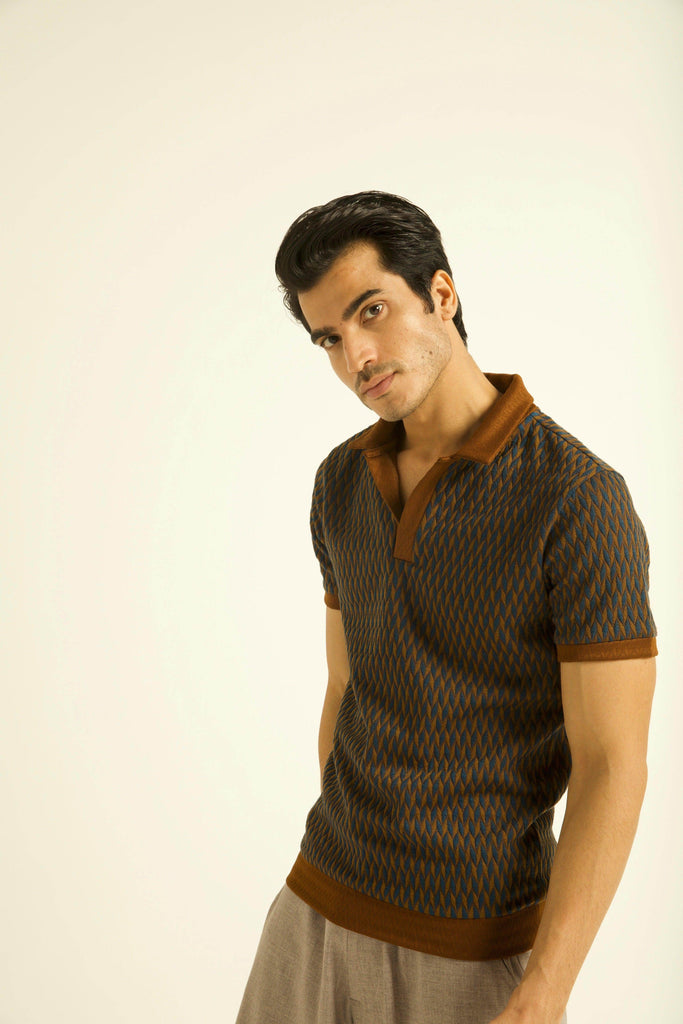 JACQUARD POLO - dash and dot dash and dot